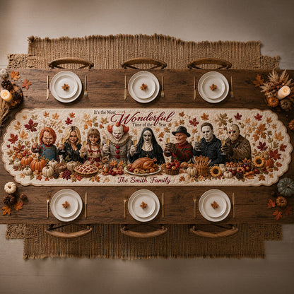 Cheers! - Personalized Horror Character Table Runner Custom Shape