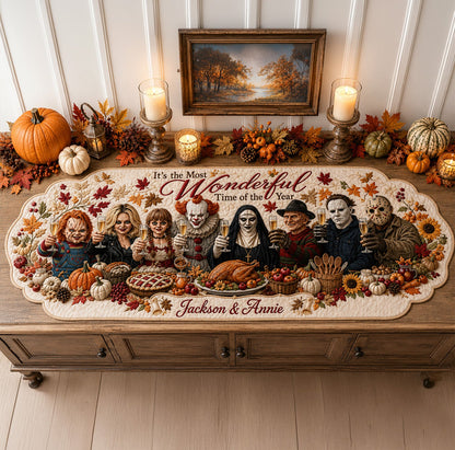 Cheers! - Personalized Horror Character Table Runner Custom Shape