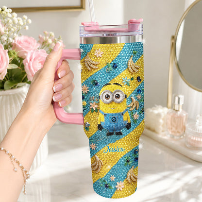 Tulaliloo Ti Amo - Personalized Despicable Me Rhinestone Tumbler With Plush Charm