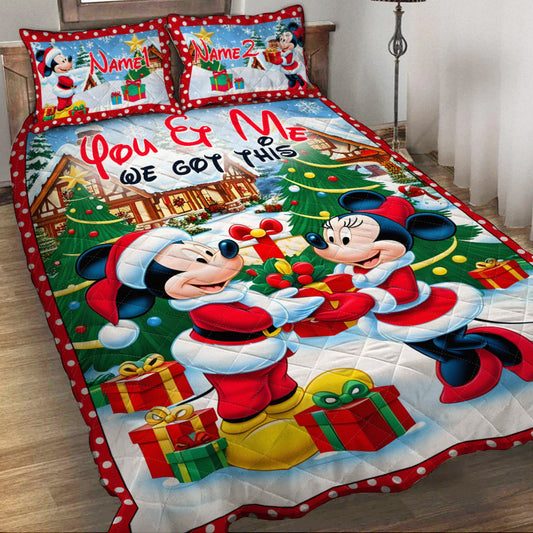 You And Me We Got This - Personalized Mouse Quilt Set