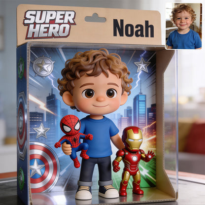 Any Photo, Any Superhero - Personalized Kid Acrylic Display Box