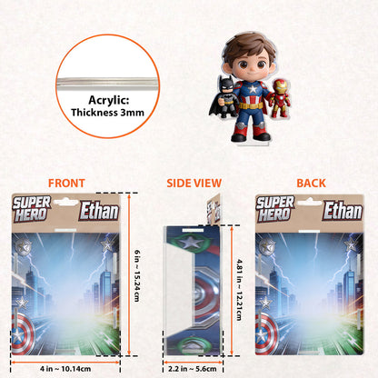 Any Photo, Any Superhero - Personalized Kid Acrylic Display Box