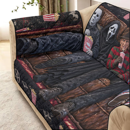 Halloween Time - Personalized Horror Character Quilted Sofa/Couch Cover