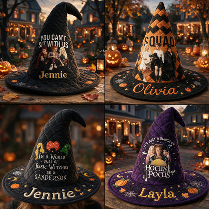 Happy Halloween - Personalized Horror Character Quilt Witch Hat