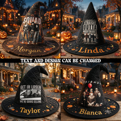 Happy Halloween - Personalized Horror Character Quilt Witch Hat