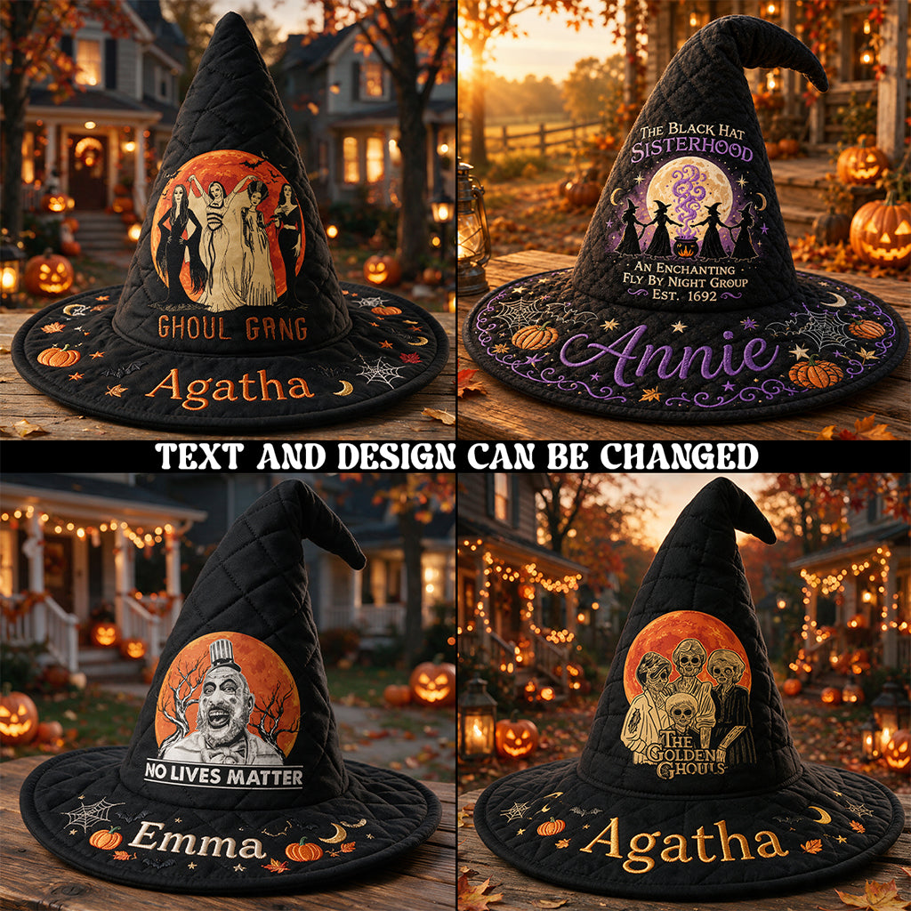 Happy Halloween - Personalized Horror Character Quilt Witch Hat