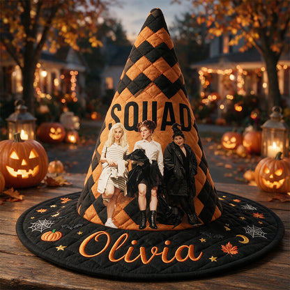 Happy Halloween - Personalized Horror Character Quilt Witch Hat