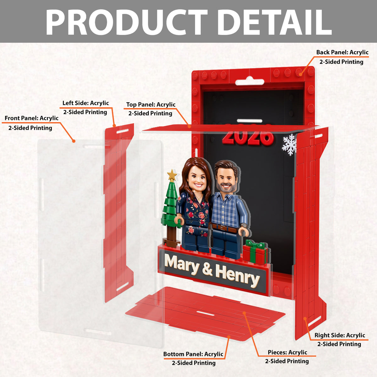 You & Me, We Got This - Personalized Couple Acrylic Box Ornament