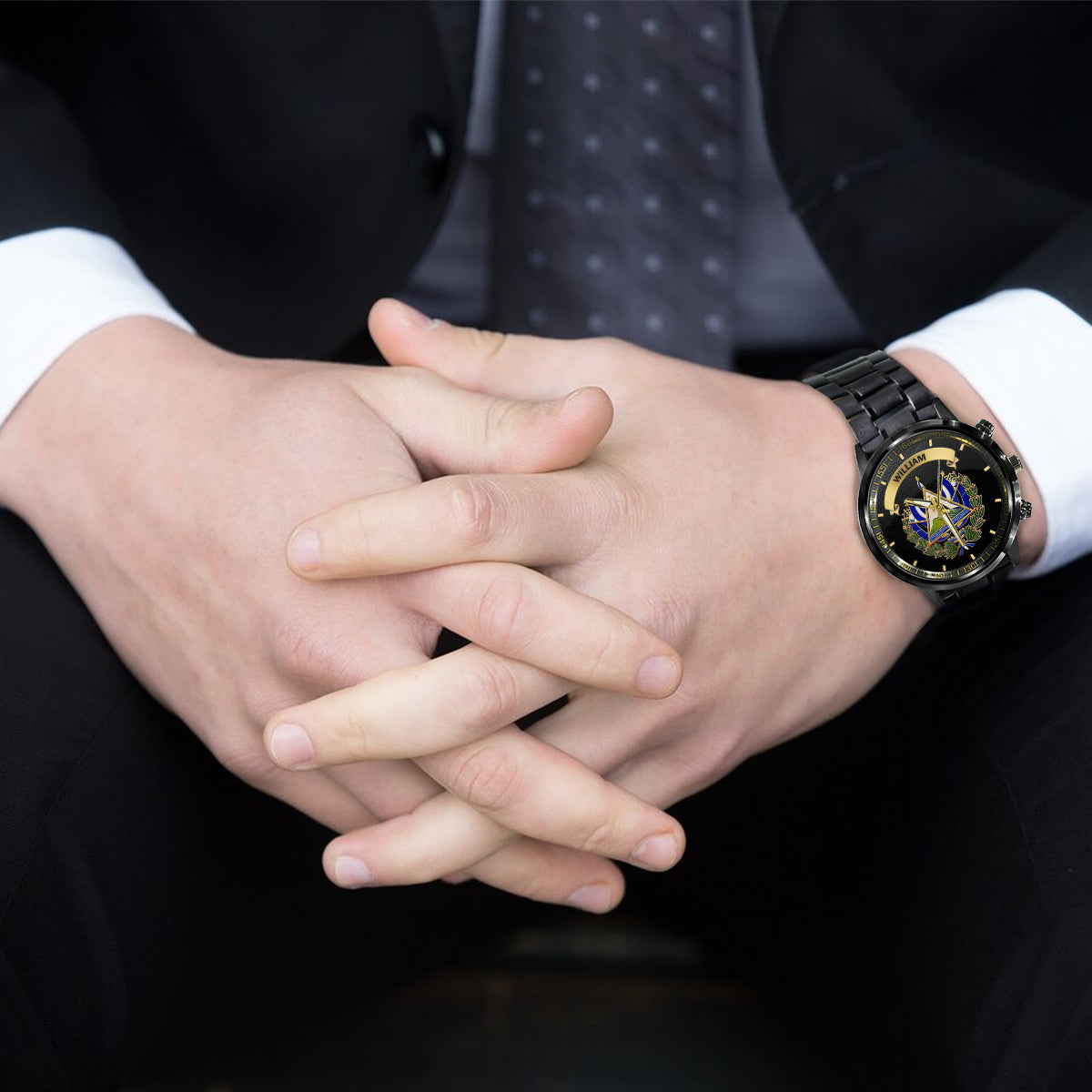 Proud El Salvador - Personalized Expats Hand Watch