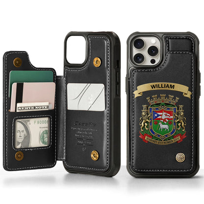Proud Puerto Rico, Joannes Est Nomen Ejus - Personalized Expats Wallet Phone Case