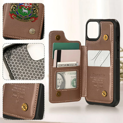 Proud Puerto Rico, Joannes Est Nomen Ejus - Personalized Expats Wallet Phone Case