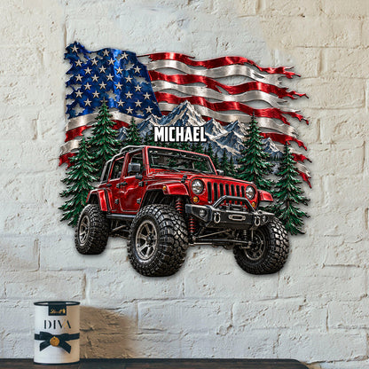 Car Lover - Personalized Car 3D Printed Cut Metal Sign