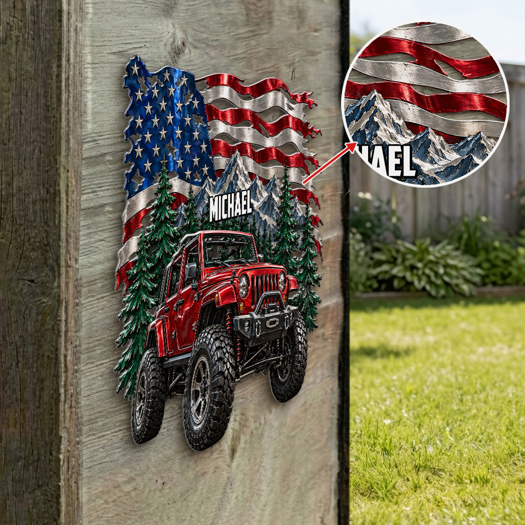 Car Lover - Personalized Car 3D Printed Cut Metal Sign