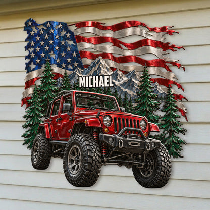 Car Lover - Personalized Car 3D Printed Cut Metal Sign