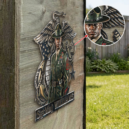 Custom Photo Military - Personalized Veteran 3D Printed Cut Metal Sign