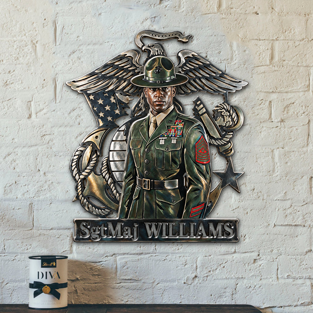 Custom Photo Military - Personalized Veteran 3D Printed Cut Metal Sign