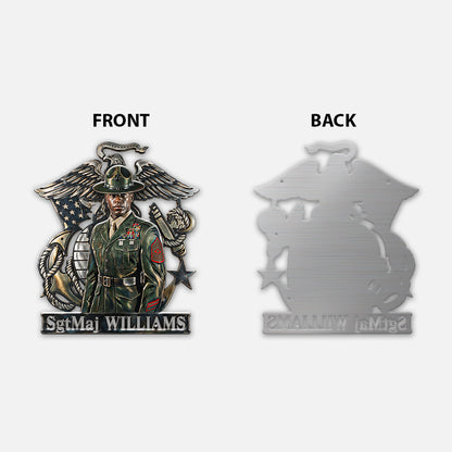 Custom Photo Military - Personalized Veteran 3D Printed Cut Metal Sign