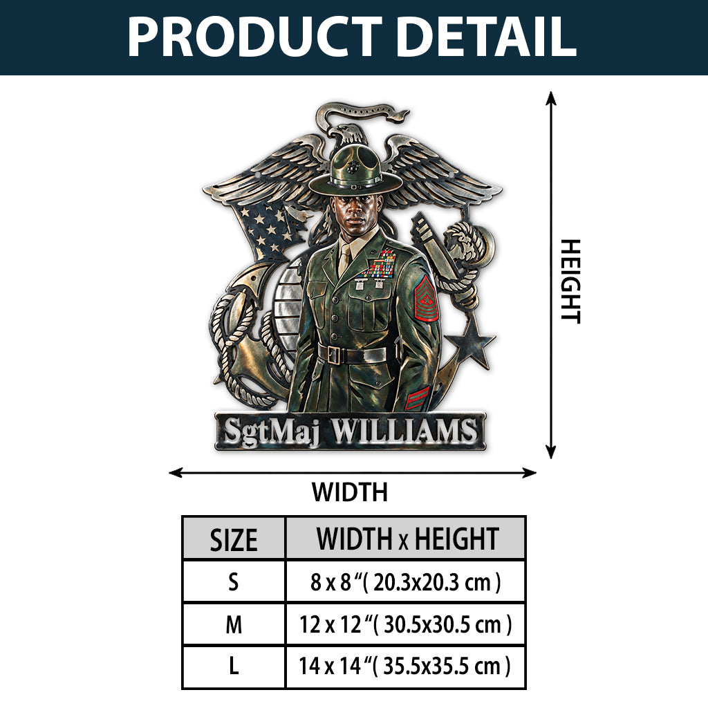 Custom Photo Military - Personalized Veteran 3D Printed Cut Metal Sign
