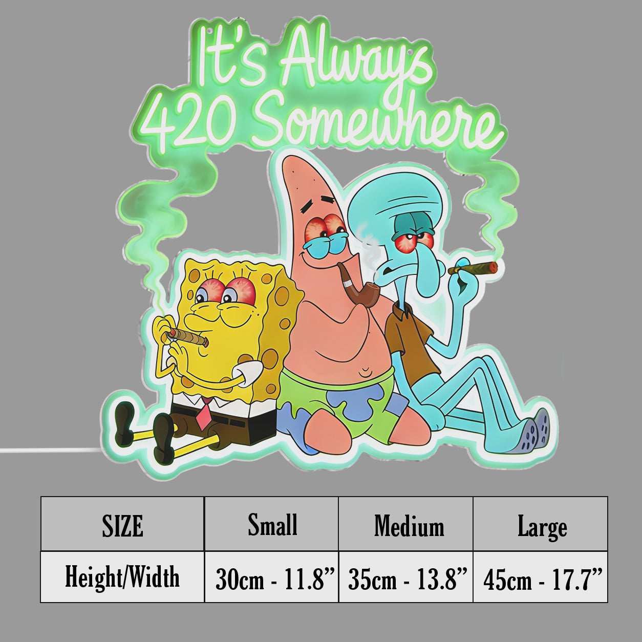 SpongeBong Era, Gift for Stoner - Weed Neon LED Light Sign