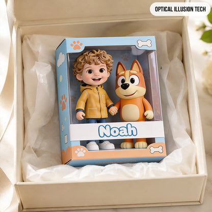 Custom Any Photo - Personalized Blue Dog Custom Shaped Acrylic Plaque