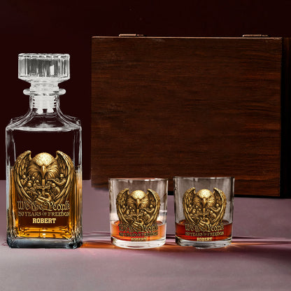 250 Years of Freedom We The People - Personalized Veteran Whiskey Decanter Set