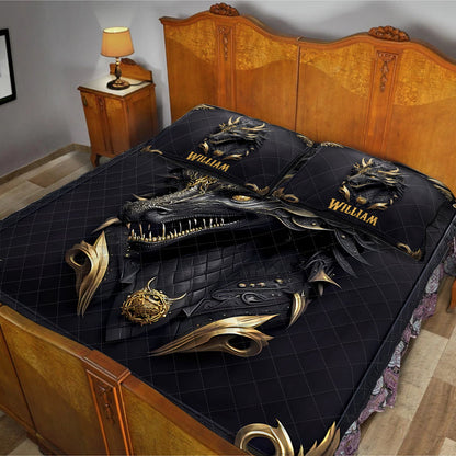 Love Dragons - Personalized Dragon Quilt Set