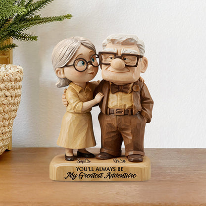 You Are My Greatest Adventure - Personalized Couple Custom Shaped Acrylic Plaque