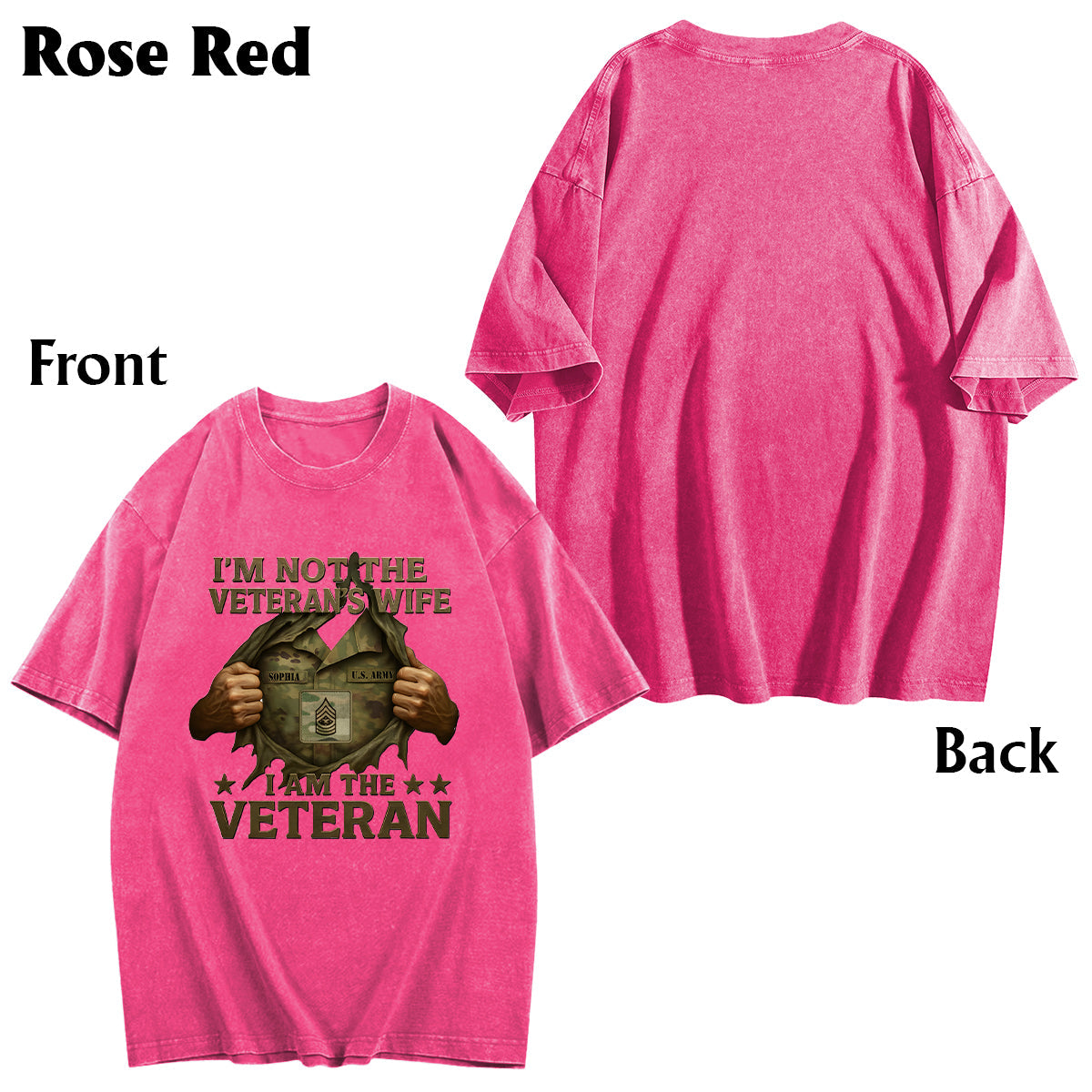 I Am A Veteran - Personalized Veteran Wash T-Shirt