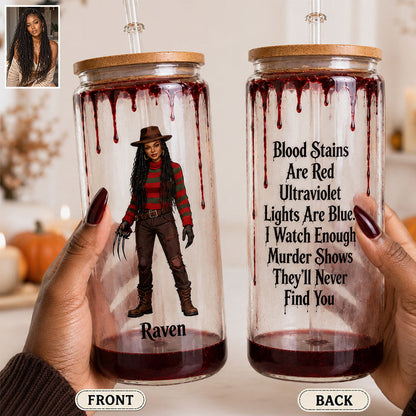 Not My Blood - Personalized True Crime Can Glass