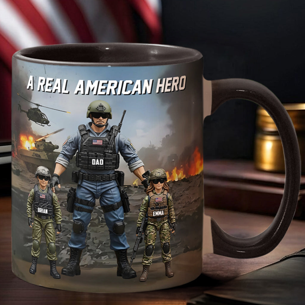 Dad You're My Hero - Personalized Father Accent Mug