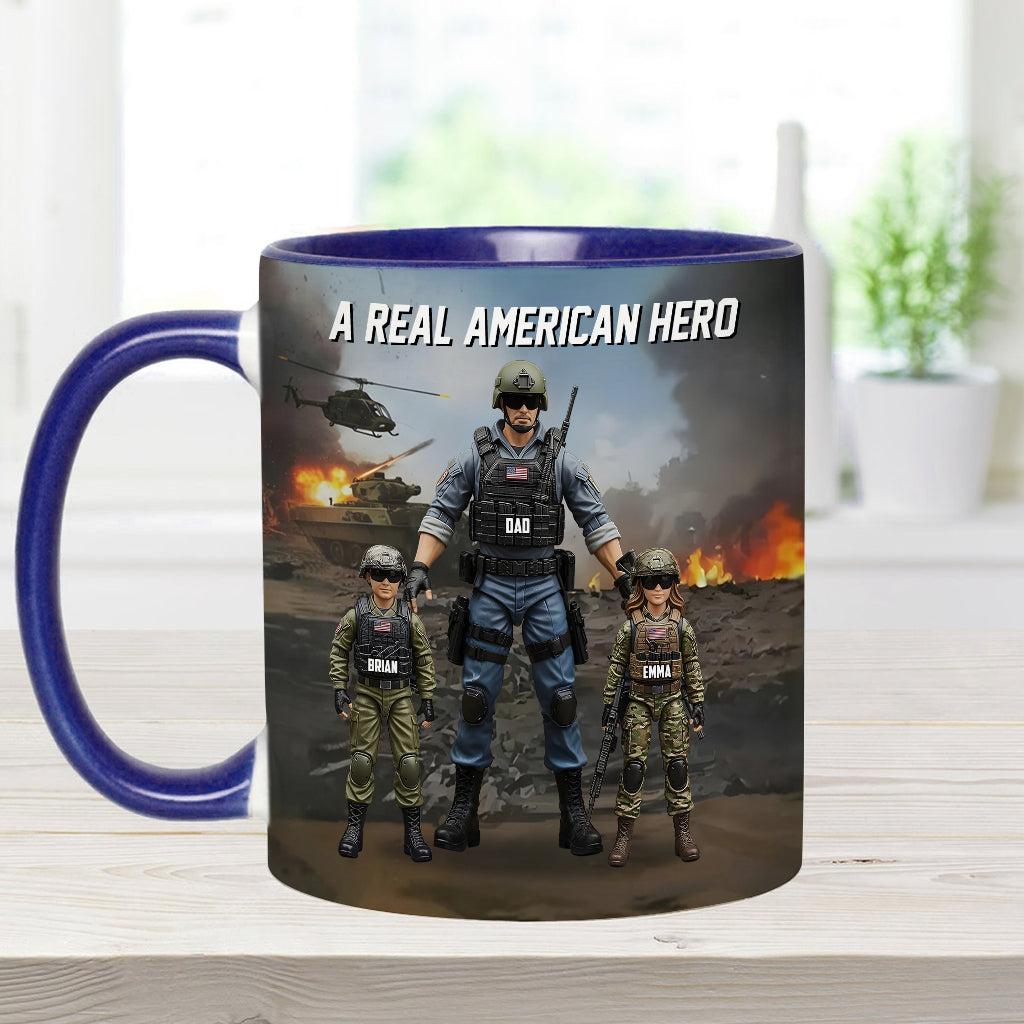 Dad You're My Hero - Personalized Father Accent Mug