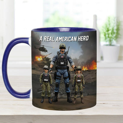 Dad You're My Hero - Personalized Father Accent Mug