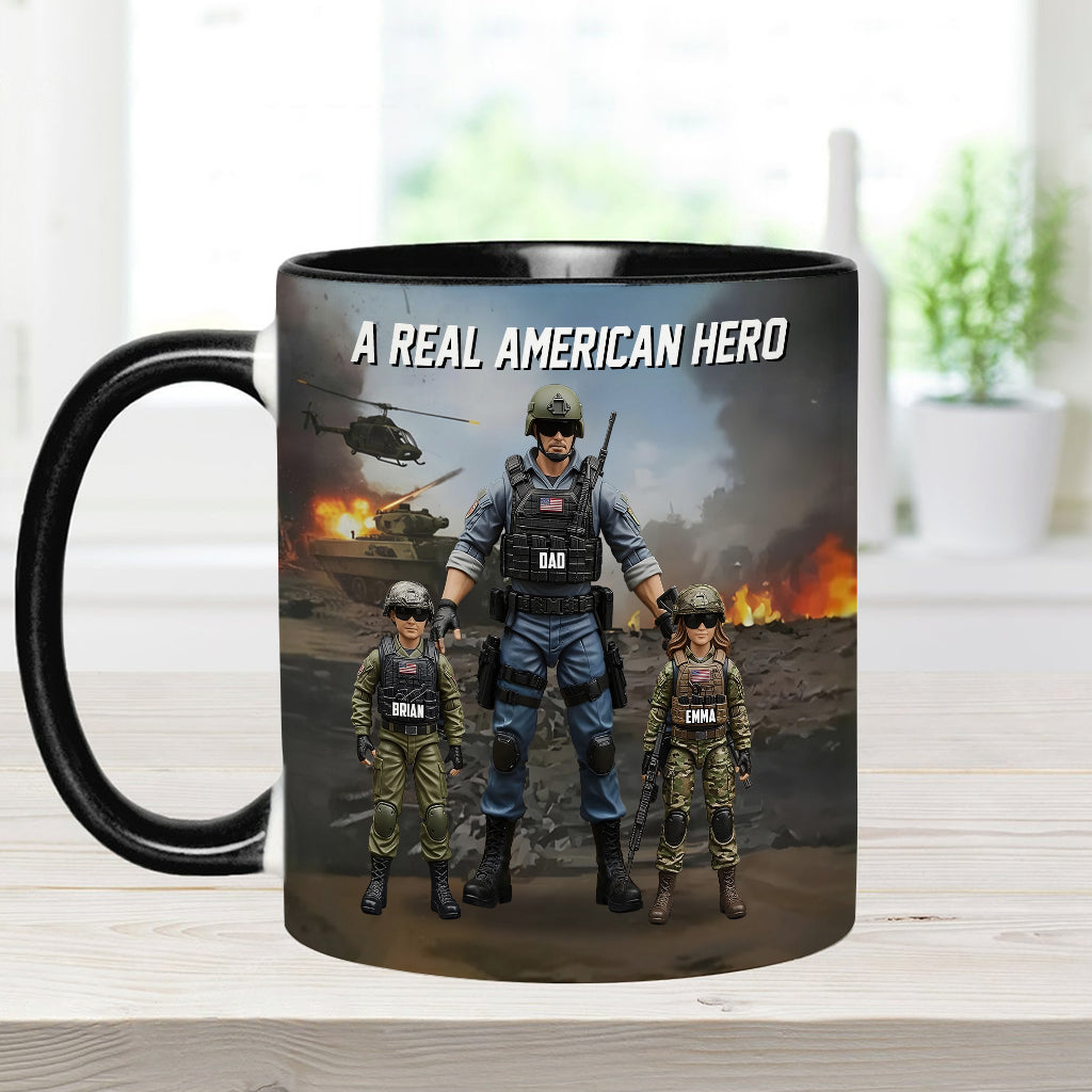 Dad You're My Hero - Personalized Father Accent Mug