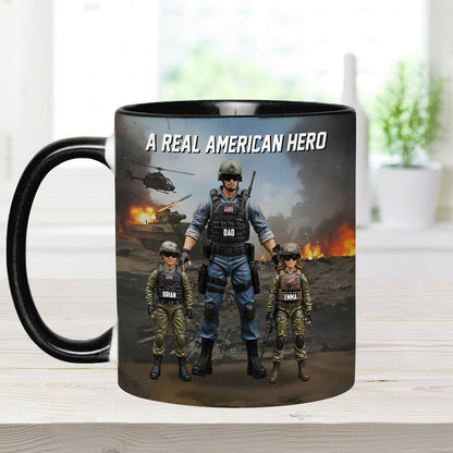 Dad You're My Hero - Personalized Father Accent Mug