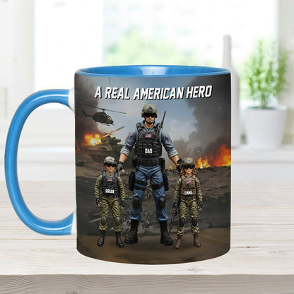 Dad You're My Hero - Personalized Father Accent Mug