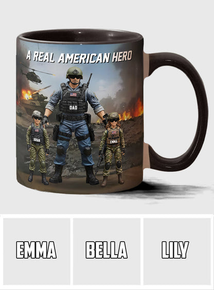 Dad You're My Hero - Personalized Father Accent Mug