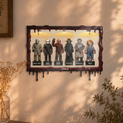 Horror Movie Fan - Personalized Horror Character Wooden Light Shadow Box