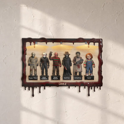 Horror Movie Fan - Personalized Horror Character Wooden Light Shadow Box