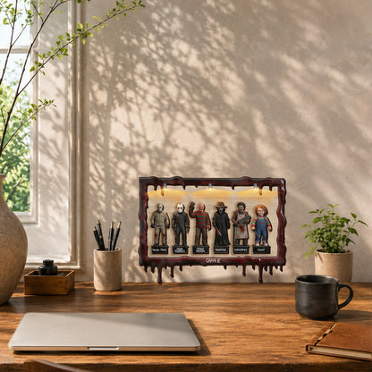 Horror Movie Fan - Personalized Horror Character Wooden Light Shadow Box