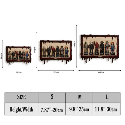 Horror Movie Fan - Personalized Horror Character Wooden Light Shadow Box