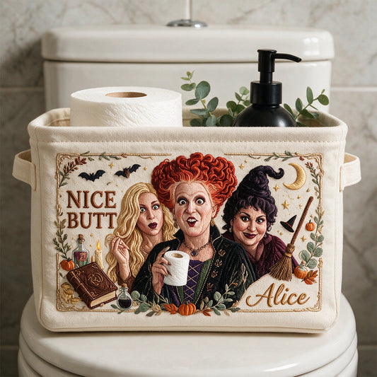 Nice Butt - Personalized Three Witches Rectangle Storage Basket