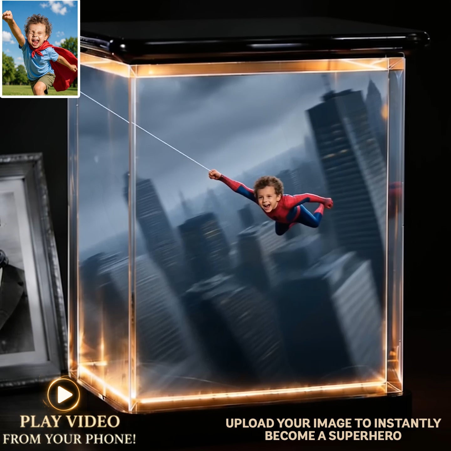 Spider The Man - Personalized Spider 3D Memory Box