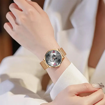 Witch and Princess Harmony - Personalized Green and Pink Women Hand Watch