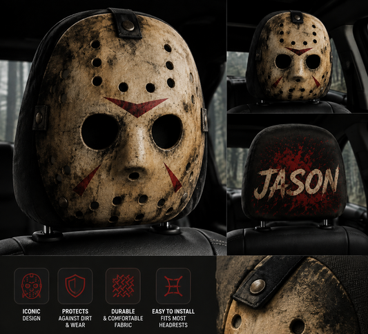 Get In Loser We're Going Killing - Personalized Horror Character Car Headrest Covers