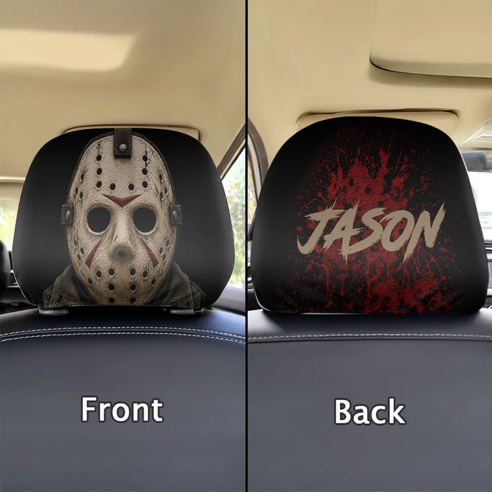 Get In Loser We're Going Killing - Personalized Horror Character Car Headrest Covers