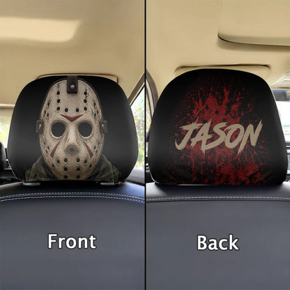 Get In Loser We're Going Killing - Personalized Horror Character Car Headrest Covers
