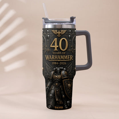 40 Years of Eternal Crusade - Personalized Endless War Tumbler With Handle