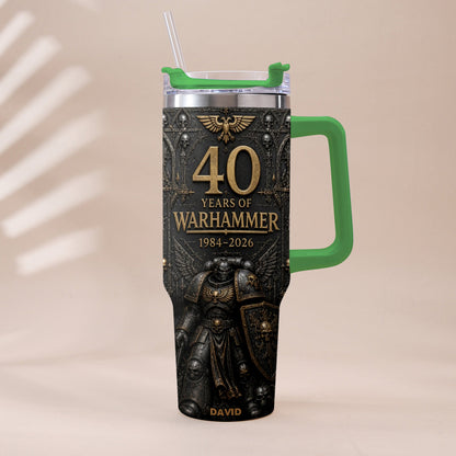 40 Years of Eternal Crusade - Personalized Endless War Tumbler With Handle
