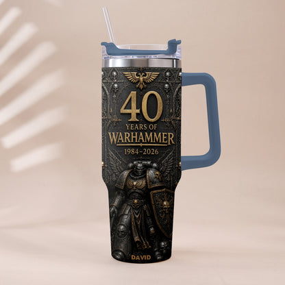 40 Years of Eternal Crusade - Personalized Endless War Tumbler With Handle