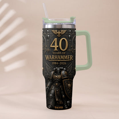 40 Years of Eternal Crusade - Personalized Endless War Tumbler With Handle